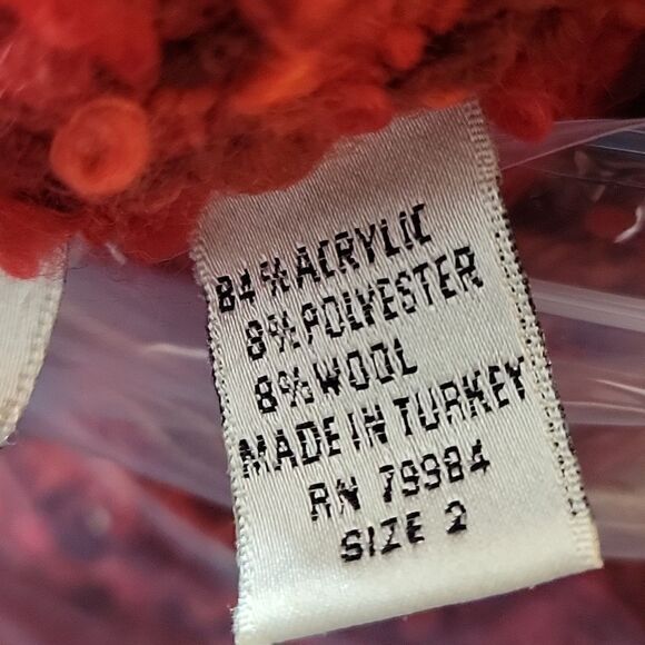 Chico’s Design Vtg Red Soft Tweed Open Sweater Jacket Size 2 ( L ) - Picture 9 of 9